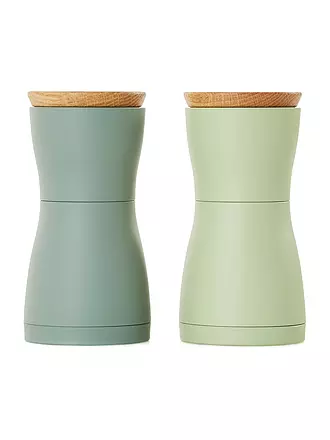 AD HOC | Salz- und Pfeffermühlen Set 2-teilig 13cm TWIN Hell- /Dunkelgrau | 